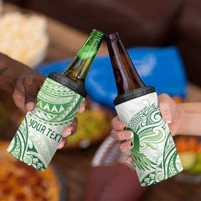Its Okay Green Ribbon Personalised 4 in 1 Can Cooler Tumbler Polynesian Depression Support Hope And Healing