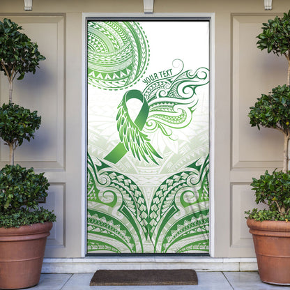 Its Okay Green Ribbon Personalised Door Cover Polynesian Depression Support Hope And Healing
