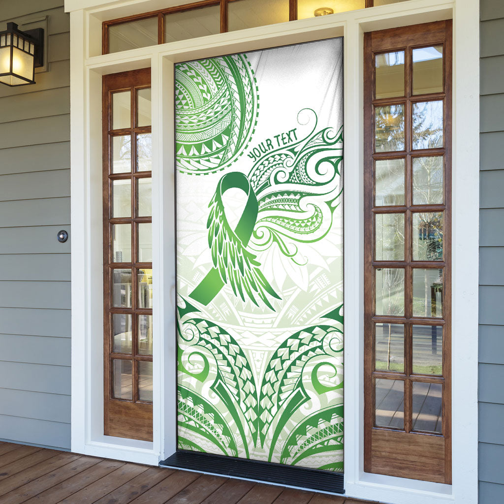 Its Okay Green Ribbon Personalised Door Cover Polynesian Depression Support Hope And Healing