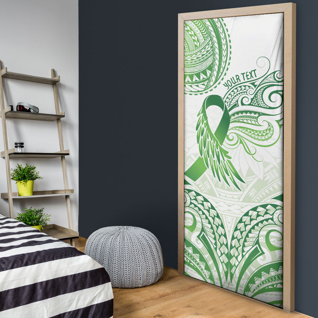 Its Okay Green Ribbon Personalised Door Cover Polynesian Depression Support Hope And Healing