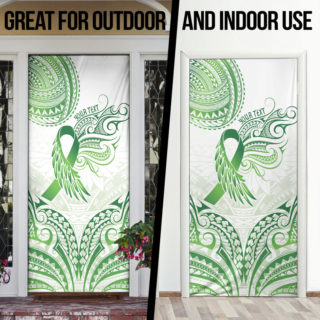 Its Okay Green Ribbon Personalised Door Cover Polynesian Depression Support Hope And Healing