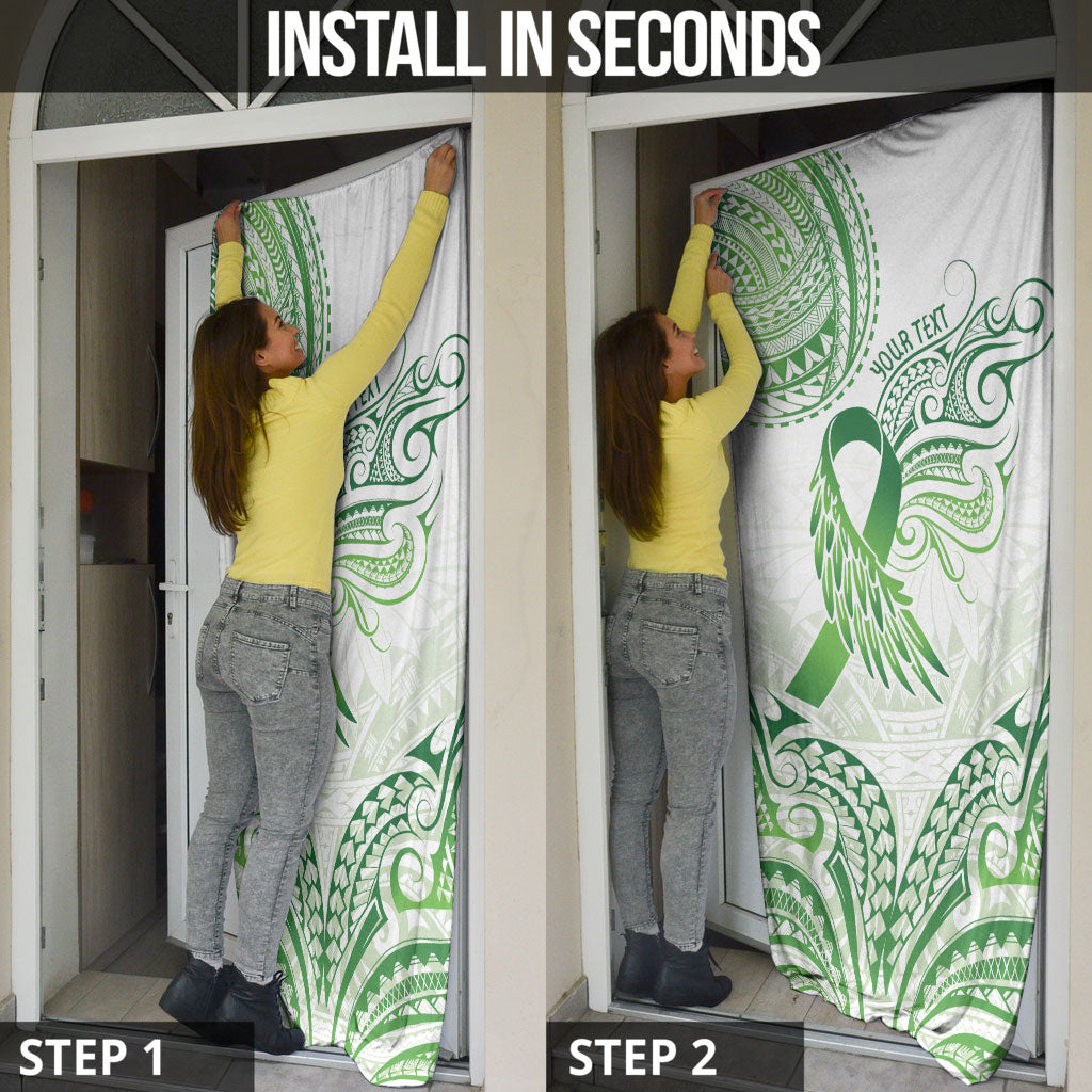 Its Okay Green Ribbon Personalised Door Cover Polynesian Depression Support Hope And Healing
