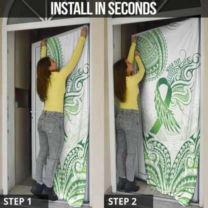 Its Okay Green Ribbon Personalised Door Cover Polynesian Depression Support Hope And Healing