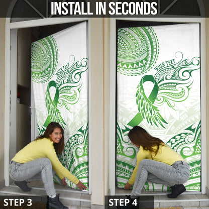 Its Okay Green Ribbon Personalised Door Cover Polynesian Depression Support Hope And Healing