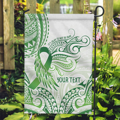 Its Okay Green Ribbon Personalised Garden Flag Polynesian Depression Support Hope And Healing