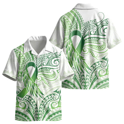Its Okay Green Ribbon Personalised Kid Hawaiian Shirt Polynesian Depression Support Hope And Healing