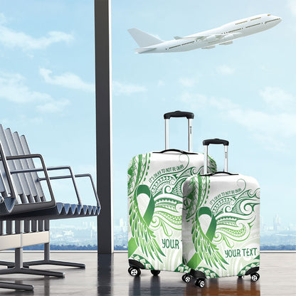 Its Okay Green Ribbon Personalised Luggage Cover Polynesian Depression Support Hope And Healing