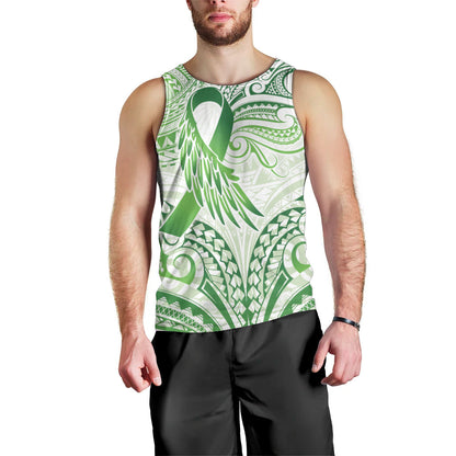 Its Okay Green Ribbon Personalised Men Tank Top Polynesian Depression Support Hope And Healing