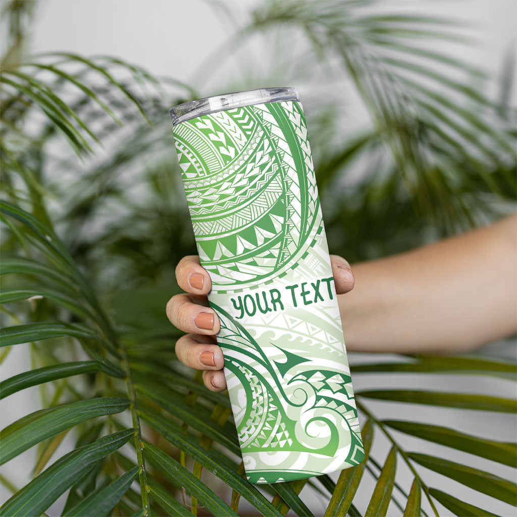 Its Okay Green Ribbon Personalised Skinny Tumbler Polynesian Depression Support Hope And Healing