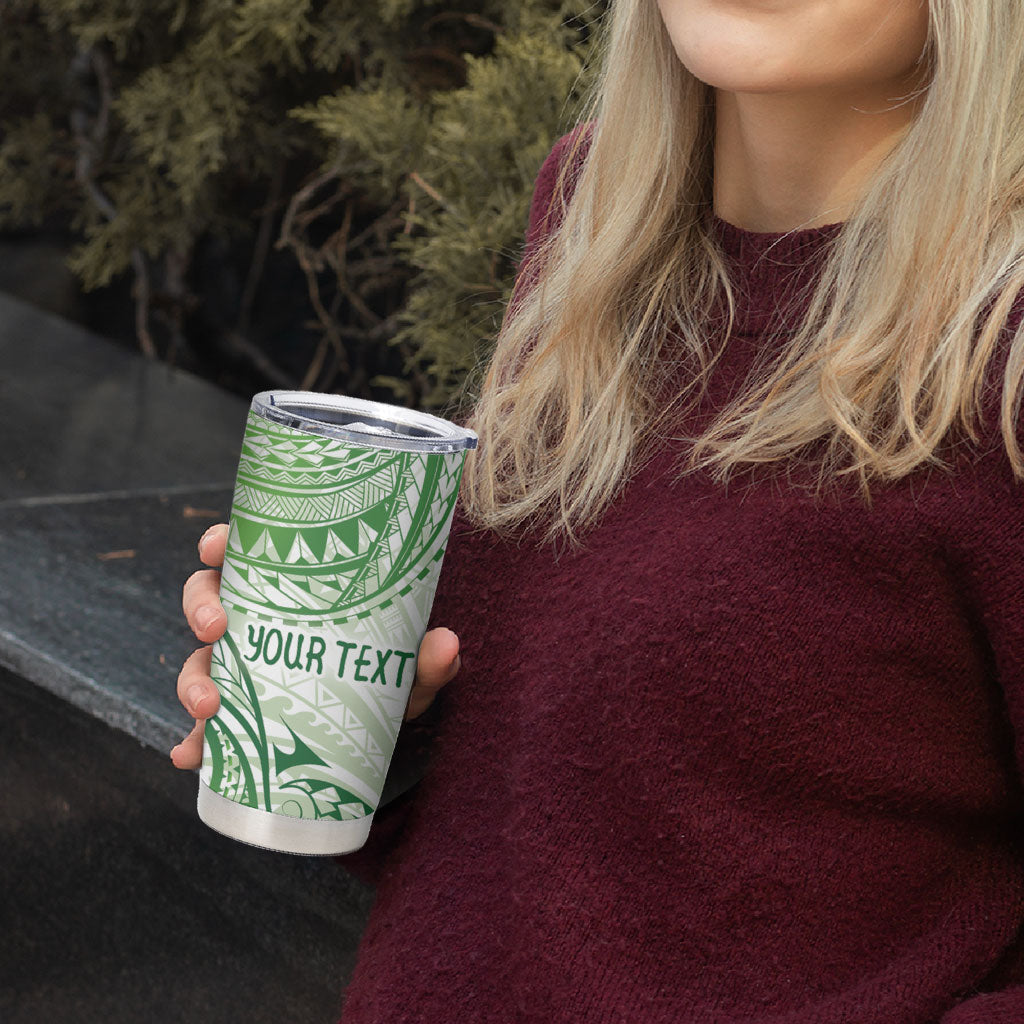 Its Okay Green Ribbon Personalised Tumbler Cup Polynesian Depression Support Hope And Healing