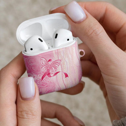 Hawaii Breast Cancer Support AirPods Case Maile Pikake Lokelani Crown Flower Lei Inspired
