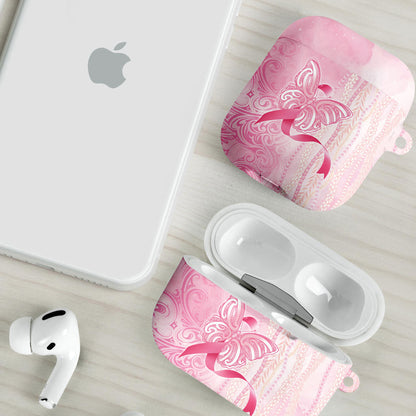 Hawaii Breast Cancer Support AirPods Case Maile Pikake Lokelani Crown Flower Lei Inspired