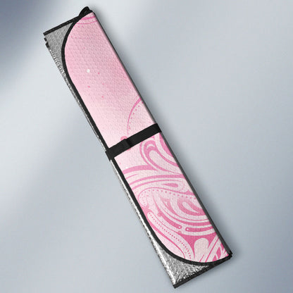 Hawaii Breast Cancer Support Auto Sun Shade Maile Pikake Lokelani Crown Flower Lei Inspired