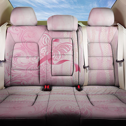 Hawaii Breast Cancer Support Back Car Seat Cover Maile Pikake Lokelani Crown Flower Lei Inspired