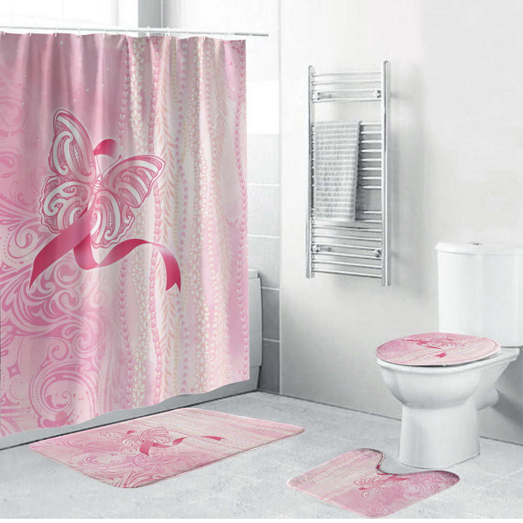 Hawaii Breast Cancer Support Bathroom Set Maile Pikake Lokelani Crown Flower Lei Inspired