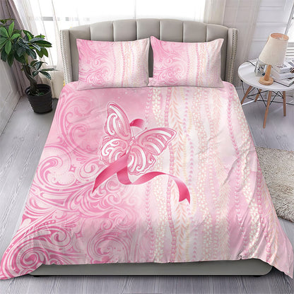 Hawaii Breast Cancer Support Bedding Set Maile Pikake Lokelani Crown Flower Lei Inspired