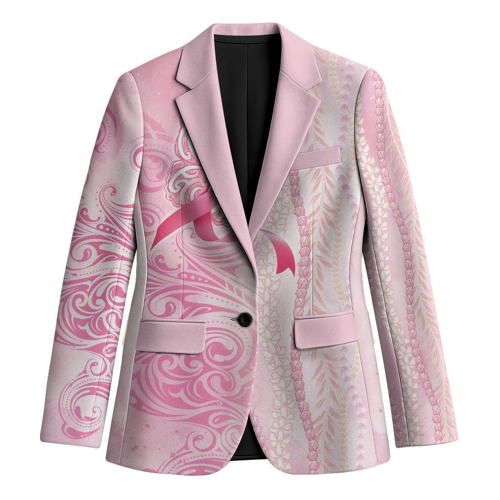 Hawaii Breast Cancer Support Blazer Maile Pikake Lokelani Crown Flower Lei Inspired