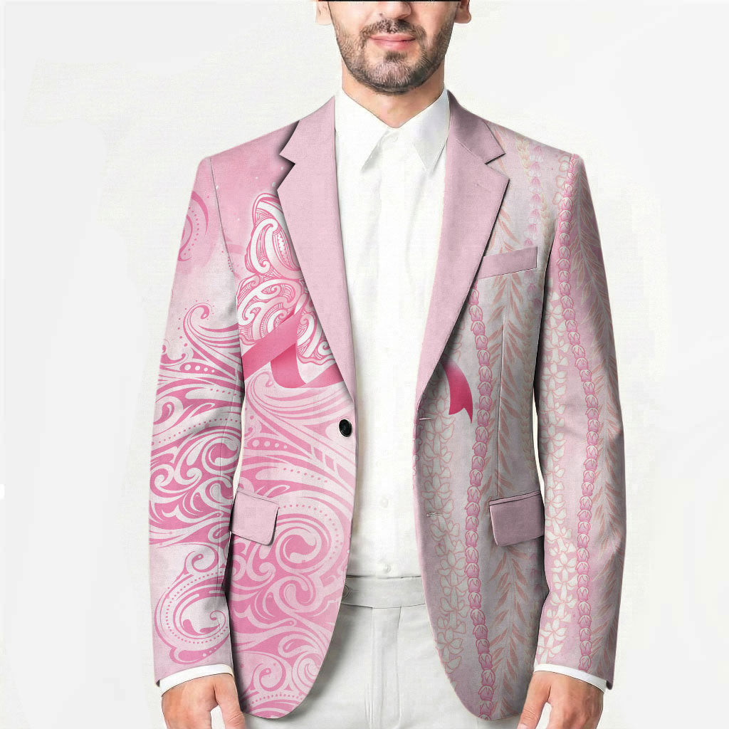 Hawaii Breast Cancer Support Blazer Maile Pikake Lokelani Crown Flower Lei Inspired