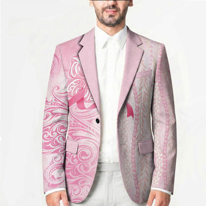Hawaii Breast Cancer Support Blazer Maile Pikake Lokelani Crown Flower Lei Inspired