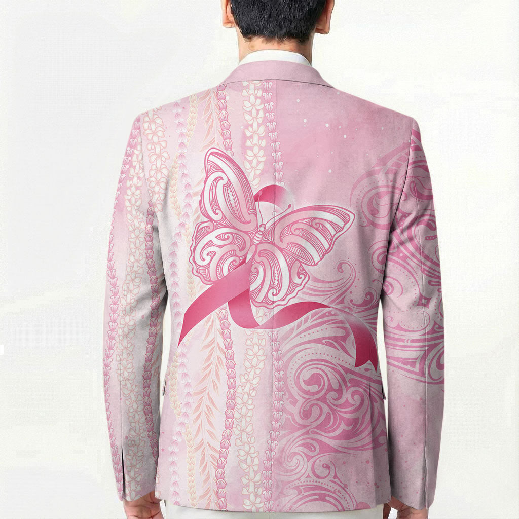 Hawaii Breast Cancer Support Blazer Maile Pikake Lokelani Crown Flower Lei Inspired