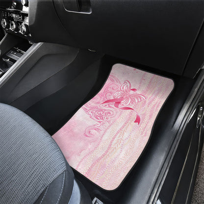 Hawaii Breast Cancer Support Car Mats Maile Pikake Lokelani Crown Flower Lei Inspired