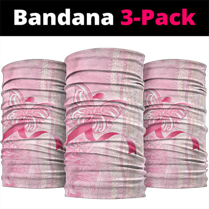 Hawaii Breast Cancer Support Neck Gaiter Maile Pikake Lokelani Crown Flower Lei Inspired