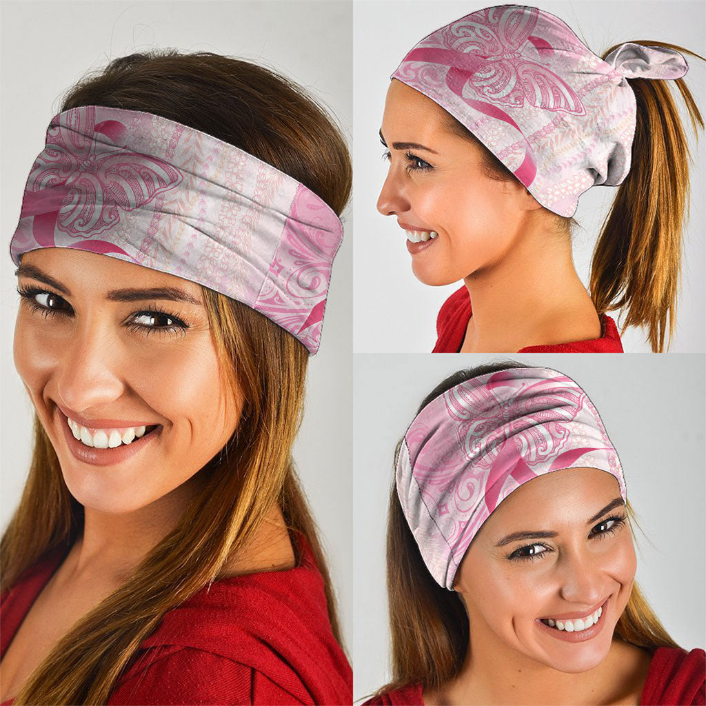 Hawaii Breast Cancer Support Neck Gaiter Maile Pikake Lokelani Crown Flower Lei Inspired