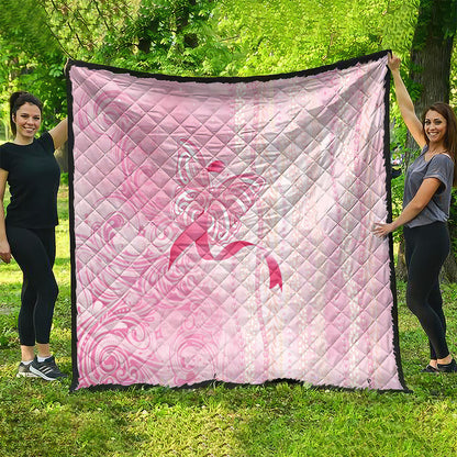 Hawaii Breast Cancer Support Quilt Maile Pikake Lokelani Crown Flower Lei Inspired