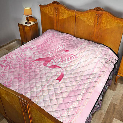 Hawaii Breast Cancer Support Quilt Maile Pikake Lokelani Crown Flower Lei Inspired