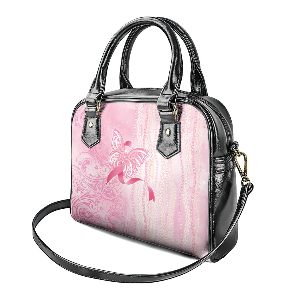 Hawaii Breast Cancer Support Shoulder Handbag Maile Pikake Lokelani Crown Flower Lei Inspired