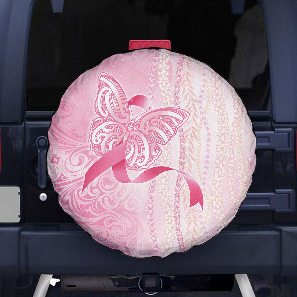 Hawaii Breast Cancer Support Spare Tire Cover Maile Pikake Lokelani Crown Flower Lei Inspired