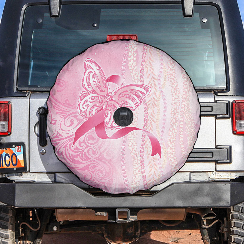 Hawaii Breast Cancer Support Spare Tire Cover Maile Pikake Lokelani Crown Flower Lei Inspired