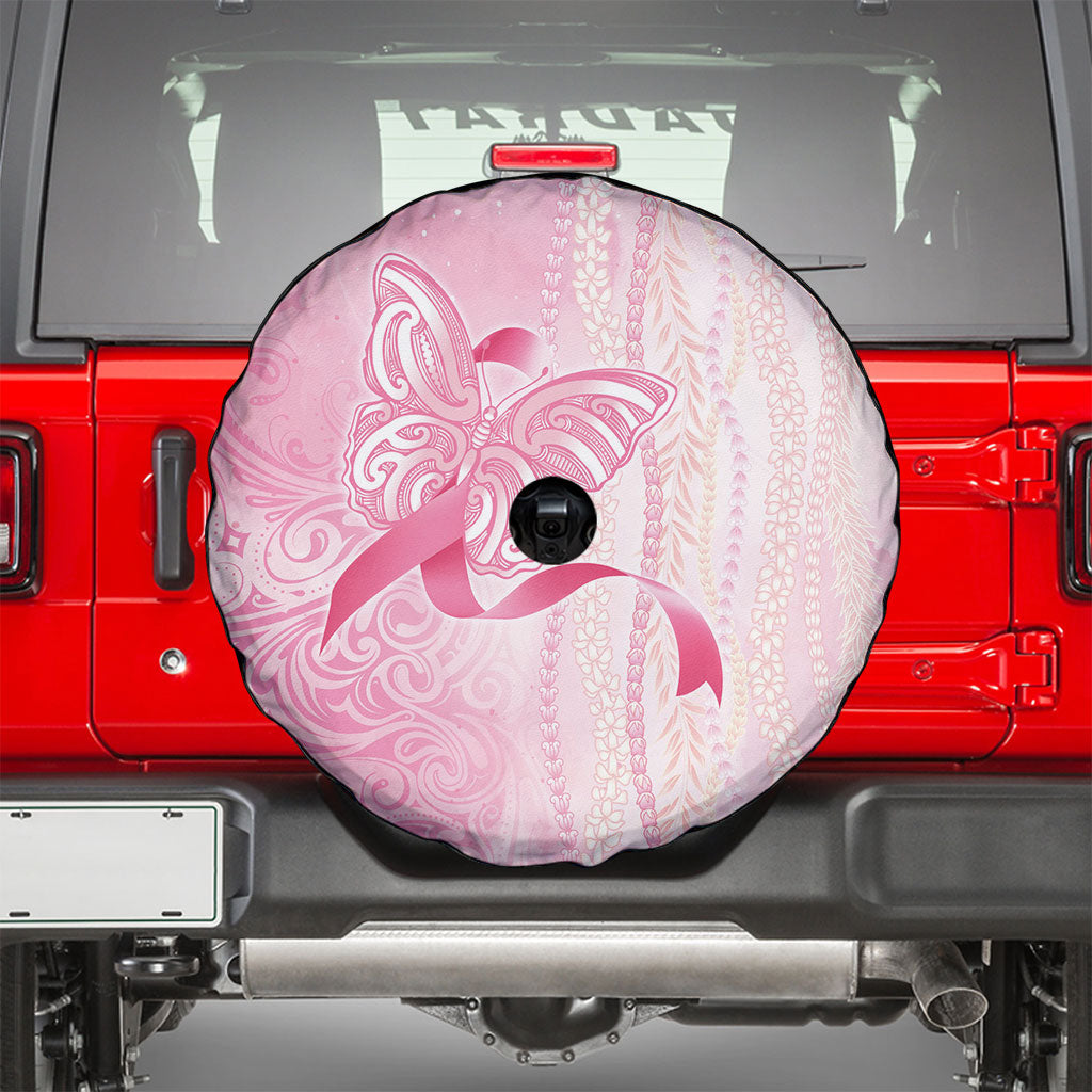 Hawaii Breast Cancer Support Spare Tire Cover Maile Pikake Lokelani Crown Flower Lei Inspired