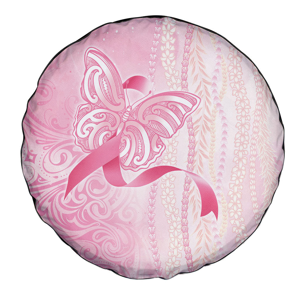 Hawaii Breast Cancer Support Spare Tire Cover Maile Pikake Lokelani Crown Flower Lei Inspired
