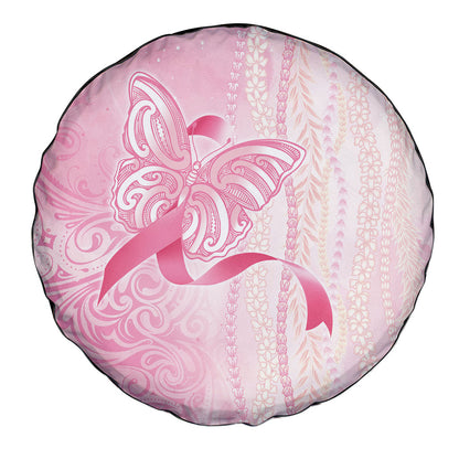 Hawaii Breast Cancer Support Spare Tire Cover Maile Pikake Lokelani Crown Flower Lei Inspired