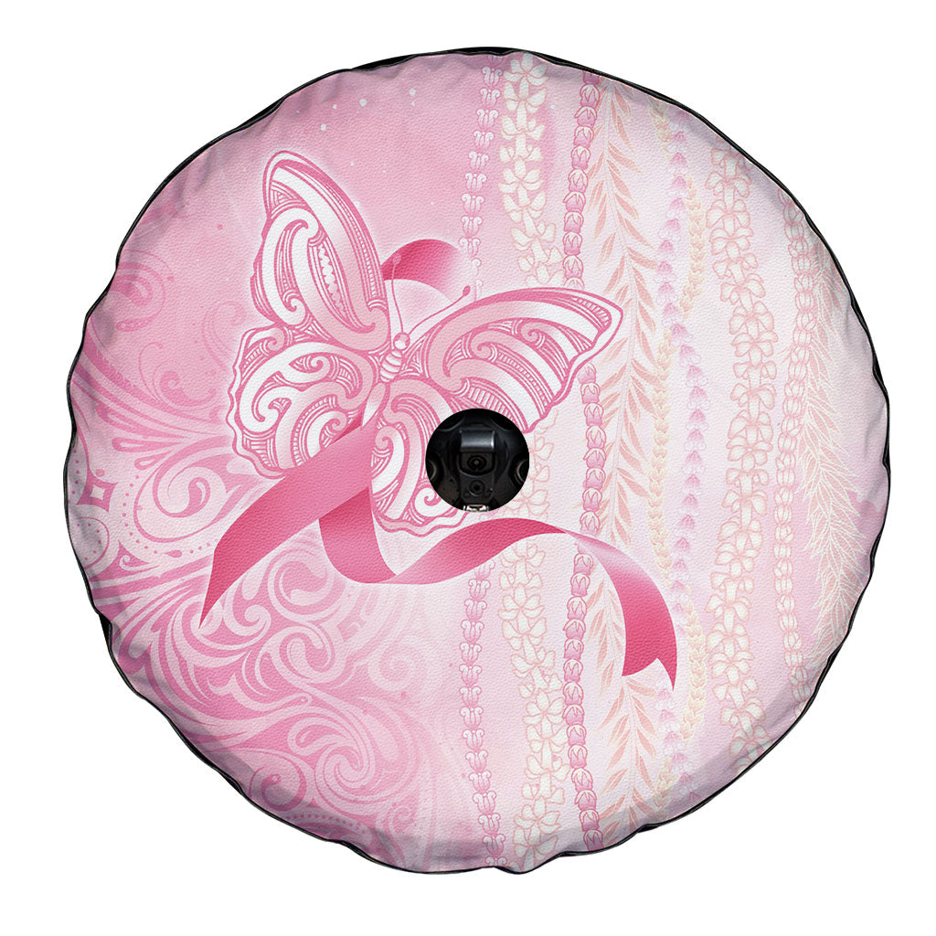 Hawaii Breast Cancer Support Spare Tire Cover Maile Pikake Lokelani Crown Flower Lei Inspired
