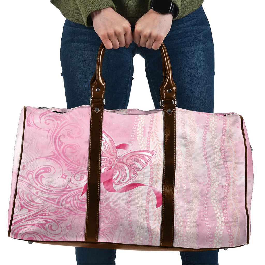 Hawaii Breast Cancer Support Travel Bag Maile Pikake Lokelani Crown Flower Lei Inspired