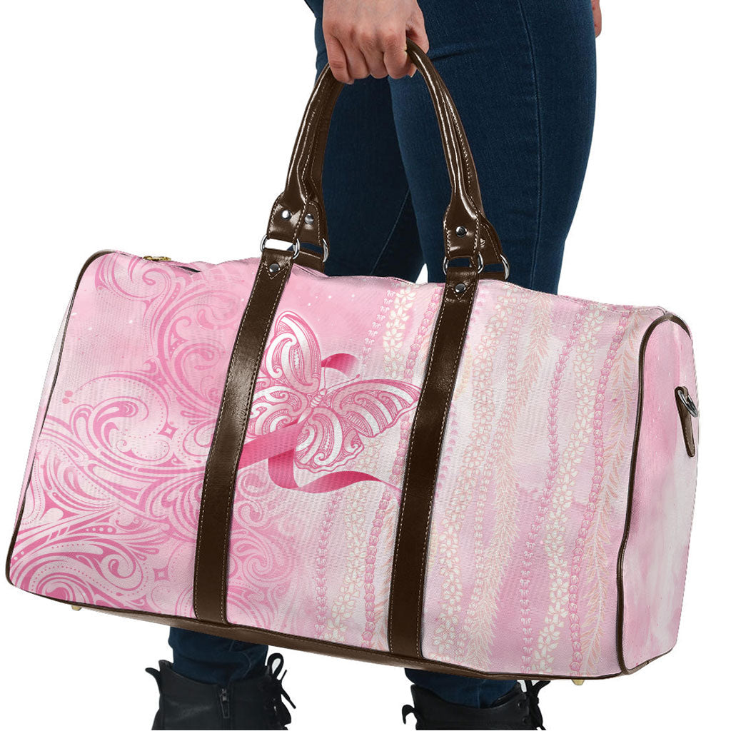 Hawaii Breast Cancer Support Travel Bag Maile Pikake Lokelani Crown Flower Lei Inspired