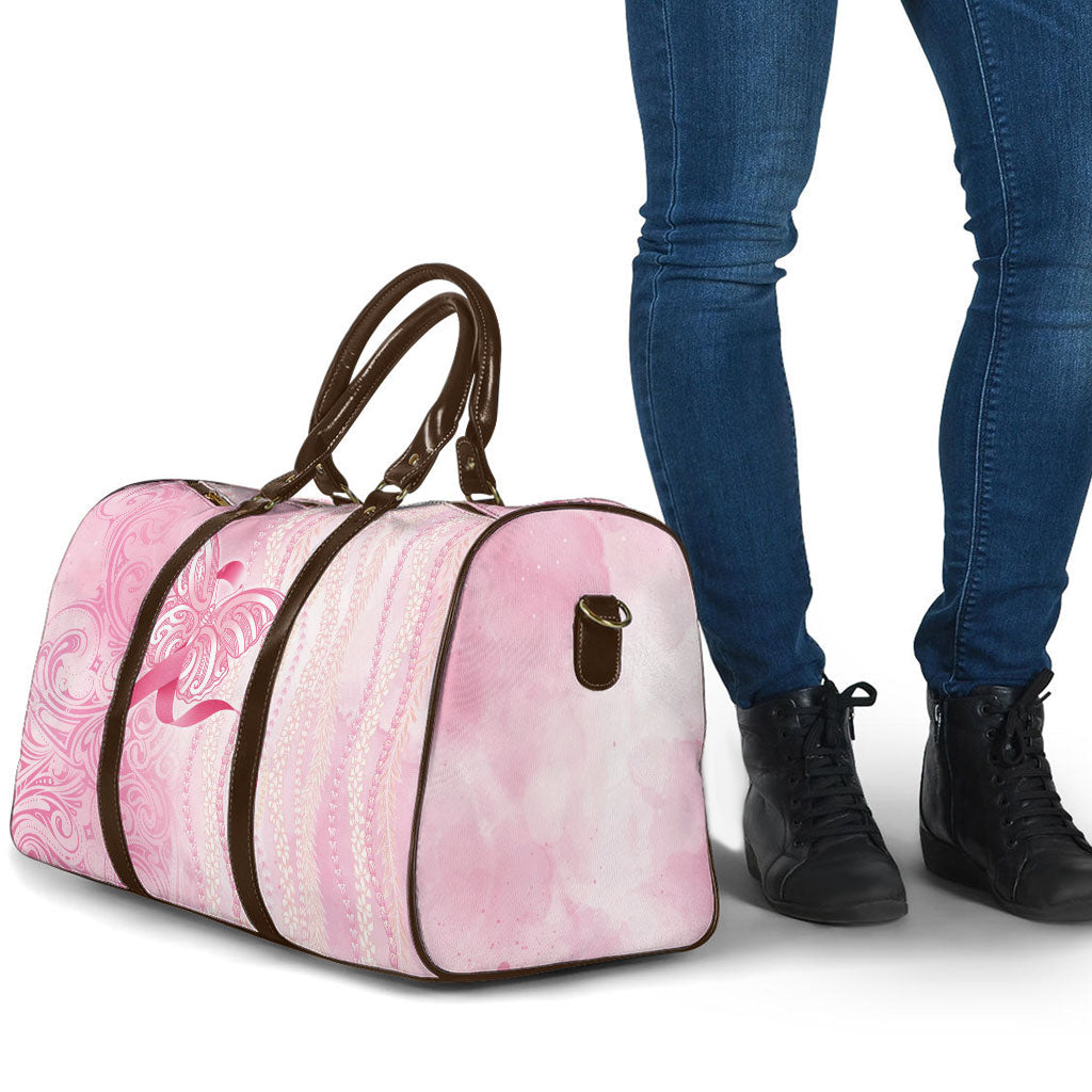 Hawaii Breast Cancer Support Travel Bag Maile Pikake Lokelani Crown Flower Lei Inspired