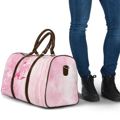 Hawaii Breast Cancer Support Travel Bag Maile Pikake Lokelani Crown Flower Lei Inspired