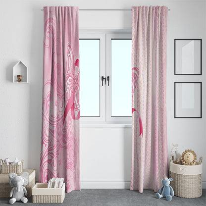 Hawaii Breast Cancer Support Window Curtain Maile Pikake Lokelani Crown Flower Lei Inspired