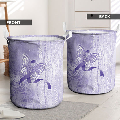 Hawaii Epilepsy Support Purple Ribbon Strength Laundry Basket Maile Pikake Lokelani Crown Flower Lei Inspired