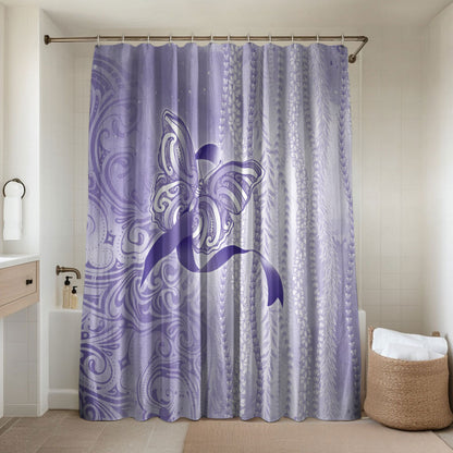Hawaii Epilepsy Support Purple Ribbon Strength Bathroom Set Maile Pikake Lokelani Crown Flower Lei Inspired