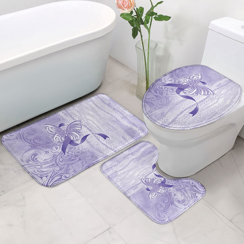 Hawaii Epilepsy Support Purple Ribbon Strength Bathroom Set Maile Pikake Lokelani Crown Flower Lei Inspired