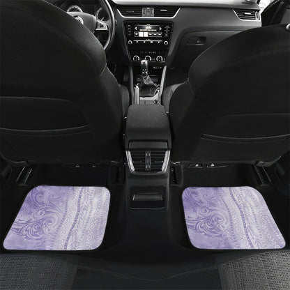 Hawaii Epilepsy Support Purple Ribbon Strength Car Mats Maile Pikake Lokelani Crown Flower Lei Inspired