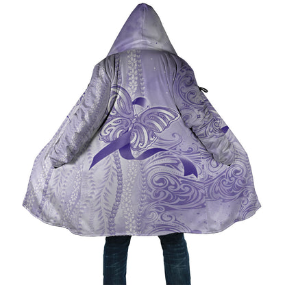 Hawaii Epilepsy Support Purple Ribbon Strength Cloak Maile Pikake Lokelani Crown Flower Lei Inspired