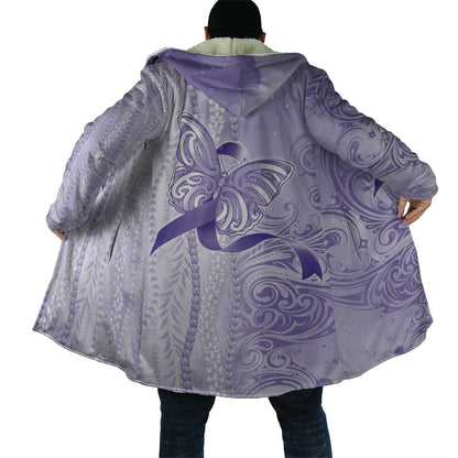 Hawaii Epilepsy Support Purple Ribbon Strength Cloak Maile Pikake Lokelani Crown Flower Lei Inspired