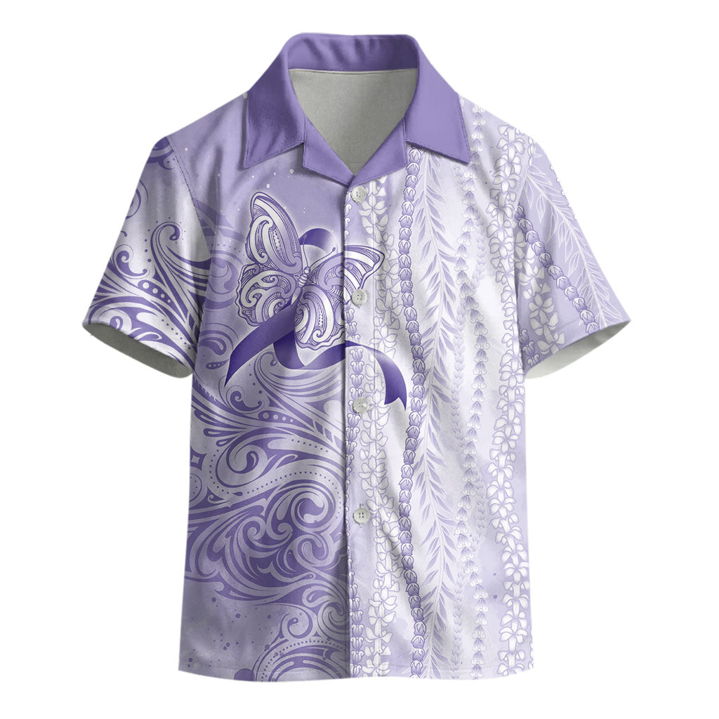 Hawaii Epilepsy Support Purple Ribbon Strength Kid Hawaiian Shirt Maile Pikake Lokelani Crown Flower Lei Inspired