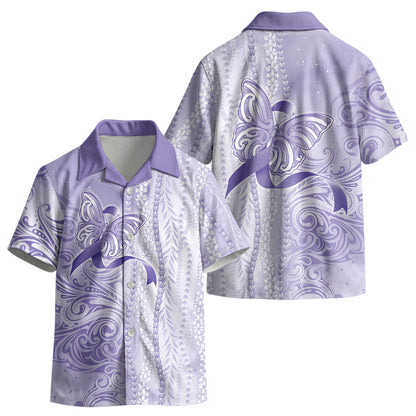 Hawaii Epilepsy Support Purple Ribbon Strength Kid Hawaiian Shirt Maile Pikake Lokelani Crown Flower Lei Inspired