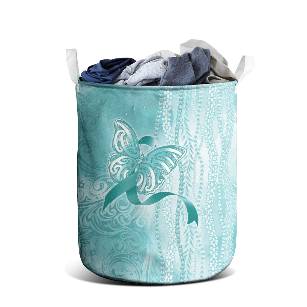 Hawaii PTSD Support Healing From Trauma Laundry Basket Maile Pikake Lokelani Crown Flower Lei Inspired